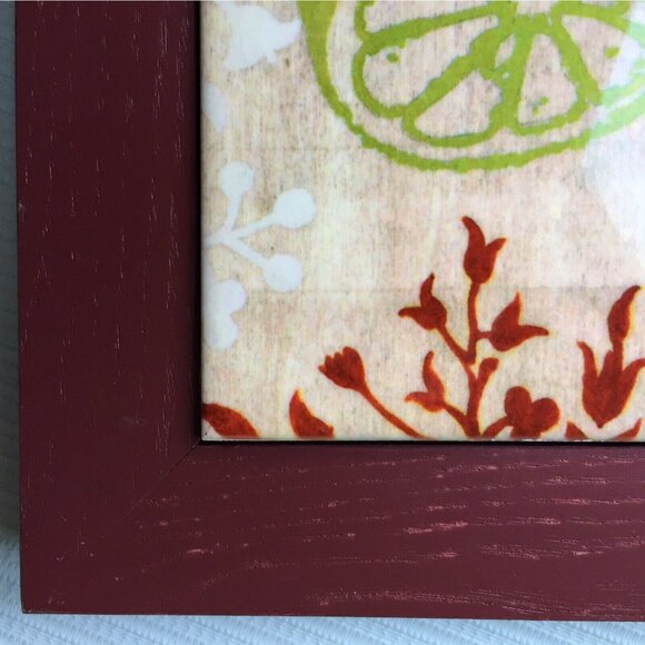 Lime Fruit Art Decorative Hot Plate Trivet Pot Holder Wooden Wall Hanging Decor - Picture 5 of 10